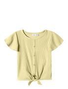 Nmffsand Ss Short Top Tops T-Kortærmet Skjorte Yellow Name It