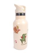 Stainless Steel Water Bottle - Dino Beach Home Meal Time Beige Filibab...