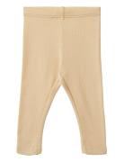 Rib Leggings Bottoms Leggings Beige Wheat