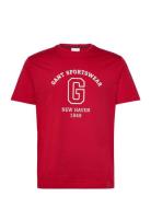 Graphic Ss T-Shirt Tops T-Kortærmet Skjorte Red GANT