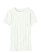 Nkfnoralina Ss Top Noos Tops T-Kortærmet Skjorte White Name It