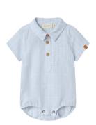 Nbmfrido Ss Loose Body Shirt Lil Bodies Short-sleeved Blue Lil'Atelier