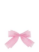 Double Lace Bow Hårtilbehør Pink SUI AVA