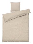 Daisy Bed Linen 140X220 Cm Sand/White Dk Home Textiles Bedtextiles Bed...