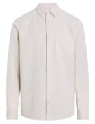 Linen Cotton Regular L/S Shirt Tops Shirts Linen Shirts Cream Calvin K...