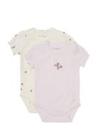 Body Ss 2-Pack Bodies Short-sleeved Pink Fixoni