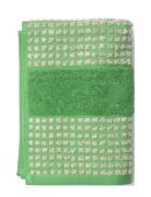 Check Towel 50X100 Cm Green/Sand Home Textiles Bathroom Textiles Towel...
