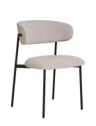 Silla - Dining Chair, Bouclé, Sand, Black Legs Home Furniture Chairs &...