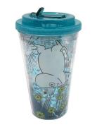 Shatterproof Double Walled Cup & Straw Home Meal Time Blue Puckator