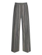 Enzo - Slub Stripe Designers Trousers Wide Leg Black Day Birger Et Mik...