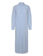 Rel Tonal Striped Seersucker Dress Knælang Kjole Blue GANT