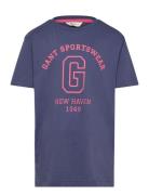 Gant Sportswear Arch T-Shirt Tops T-Kortærmet Skjorte Navy GANT