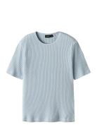 Nlfninusa Ss Short Top Tops T-Kortærmet Skjorte Blue LMTD