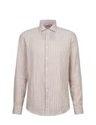 New Kent Ot Tops Shirts Linen Shirts Beige Seidensticker