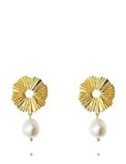 Vassia Pearl Earrings Gold Ørestickere Smykker Gold Caroline Svedbom