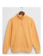 Sunfaded Half Zip Sweat Tops Sweatshirts & Hoodies Sweatshirts Orange ...