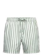Thyme Striped Shorties Badeshorts Green Pockies