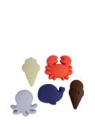 Silik Sandforme 5 Stk. - Blue Mix Toys Bath & Water Toys Bath Toys Mul...