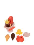 Silik Strandsæt - Peach Mix Toys Bath & Water Toys Bath Toys Pink Fili...