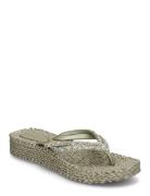 Flip Flop On Platform Sole Klipklapper Sandaler Green Ilse Jacobsen