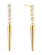 Crystal Peak Earring Ørestickere Smykker Gold By Jolima