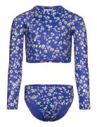 Shadow Floral Crop Lycra Set Badedragt Badetøj Blue Roxy