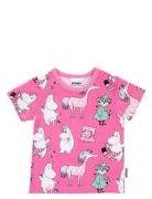 Tjejgäng T-Shirt Tops T-Kortærmet Skjorte Pink MUMIN