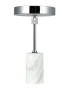 Starlight Led Rechargeable Table Lamp Chrome/ White Marble Home Lighti...