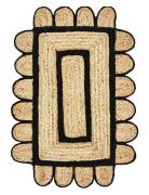 Tæppe, Hddenta, Sort;Natur Home Textiles Rugs & Carpets Door Mats Beig...