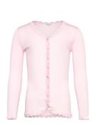 Rkbalta Modal Ls Lace Cardigan Tops T-shirts Long-sleeved T-Skjorte Pi...