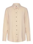 Jdysay L/S Linen Loose Shirt Wvn Noos Tops Shirts Long-sleeved Beige J...