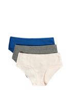 John - 3 Shorties Trusser, Tanga Briefs Blue Etam
