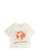 Mini Rodini Society Sp Ss Tee Tops T-Kortærmet Skjorte Cream Mini Rodi...
