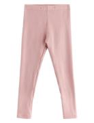 Leggings Basic Brushed Inside Bottoms Leggings Pink Lindex