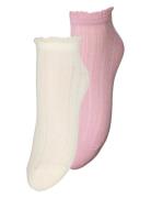 Crochia Cotta Short Sock 2 Pack Lingerie Socks Footies-ankle Socks Mul...