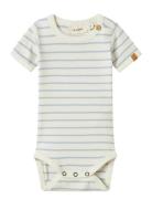 Nbmgeo Anm Ss Body Lil Bodysuits Short-sleeved Blue Lil'Atelier
