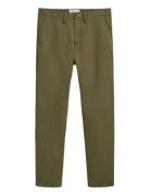 Slim Twill Chinos Bottoms Trousers Chinos Khaki Green GANT