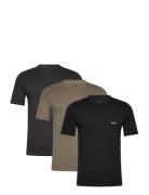 Tshirtrn 3P Classic Tops T-Kortærmet Skjorte Khaki Green BOSS