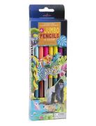 6 Jumbo Pencils - Rainforest - Neon/Metallic Toys Creativity Drawing &...