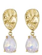 Karma Crystal Earring Ørestickere Smykker Gold Bud To Rose