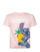 Tshirt Tops T-Kortærmet Skjorte Pink Lilo & Stitch