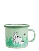 Moomin Enamel Mug 25Cl Home Tableware Cups & Mugs Coffee Cups Green Mo...