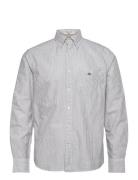 Reg Classic Oxford Stripe Shirt Tops Shirts Casual Green GANT