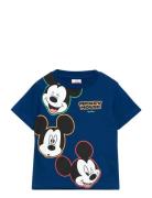 Tshirt Tops T-Kortærmet Skjorte Blue Mickey Mouse