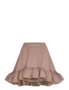 Cori Ruffled Hem Mini Skirt Skirts Short Skirts Beige Malina