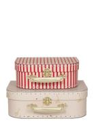 Mini Suitcase - Set Of 2 Home Kids Decor Storage Storage Boxes Multi/p...