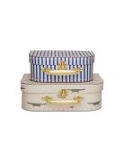Mini Suitcase - Set Of 2 Home Kids Decor Storage Storage Boxes Multi/p...