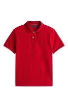 Mb Contrast Collar Cuff Reg Polo Tops Polos Short-sleeved Red Tommy Hi...