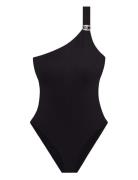 Lrl Luxury Black Shoulder Swims Badedragt Badetøj Navy Lauren Ralph La...