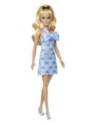Fashionistas Doll #237 In Blue Bow Halter Dress, Blonde Ponytail With ...